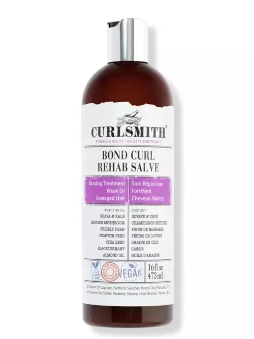 NEW Curlsmith Bond Curl Rehab Salve 16oz Jumbo Salon Size Vegan Hair Treatment